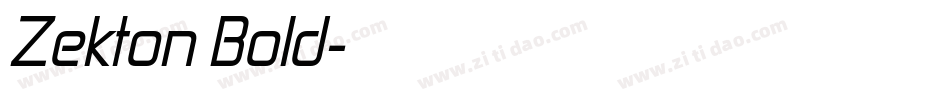 Zekton Bold字体转换